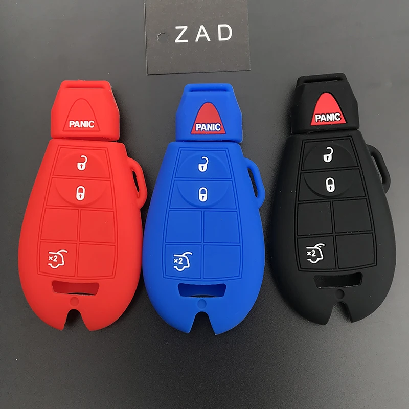 Силиконовый чехол для автомобильного ключа ZAD Jeep Commander Grand Cherokee Dodge Chrysler защитная