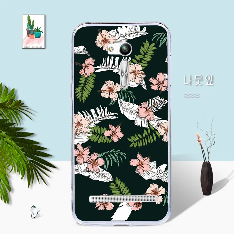 Чехол для Asus ZB552KL Живопись кремния ТПУ Мягкая задняя крышка Zenfone Go 5 дюймов телефон