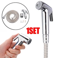 1 set handheld bidet spray shower head toilet adapter bidet parts wall bracket hose kit bathroom supplies