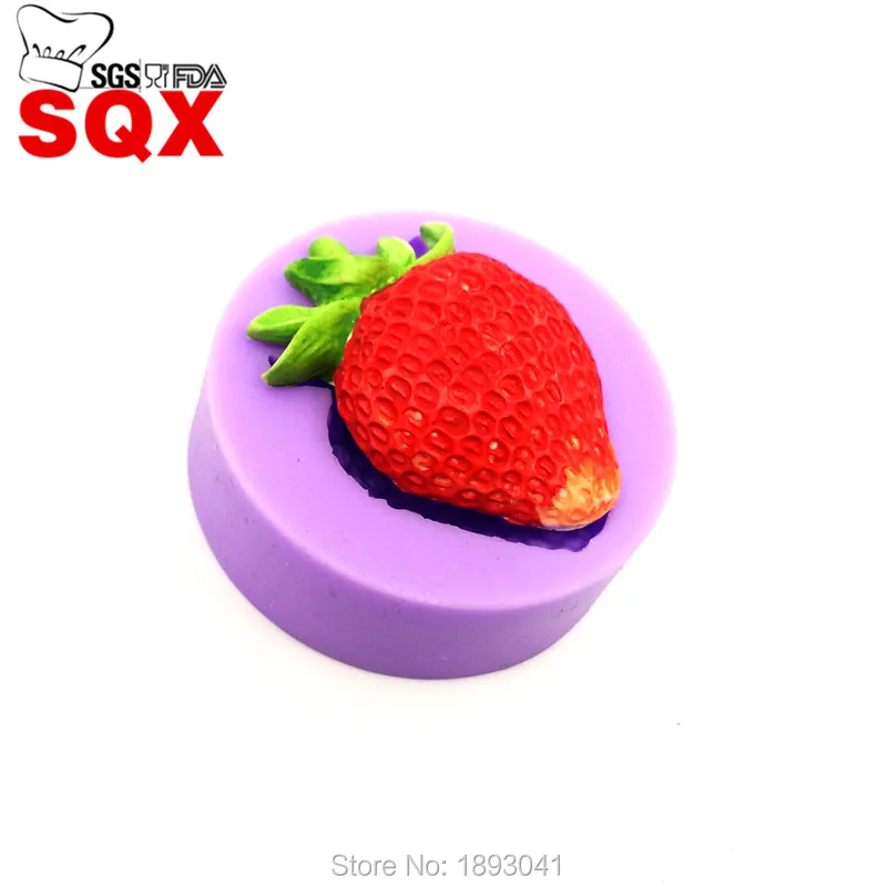 Милая форма для торта в виде клубники с мастикой шоколада кухонный силиконовый