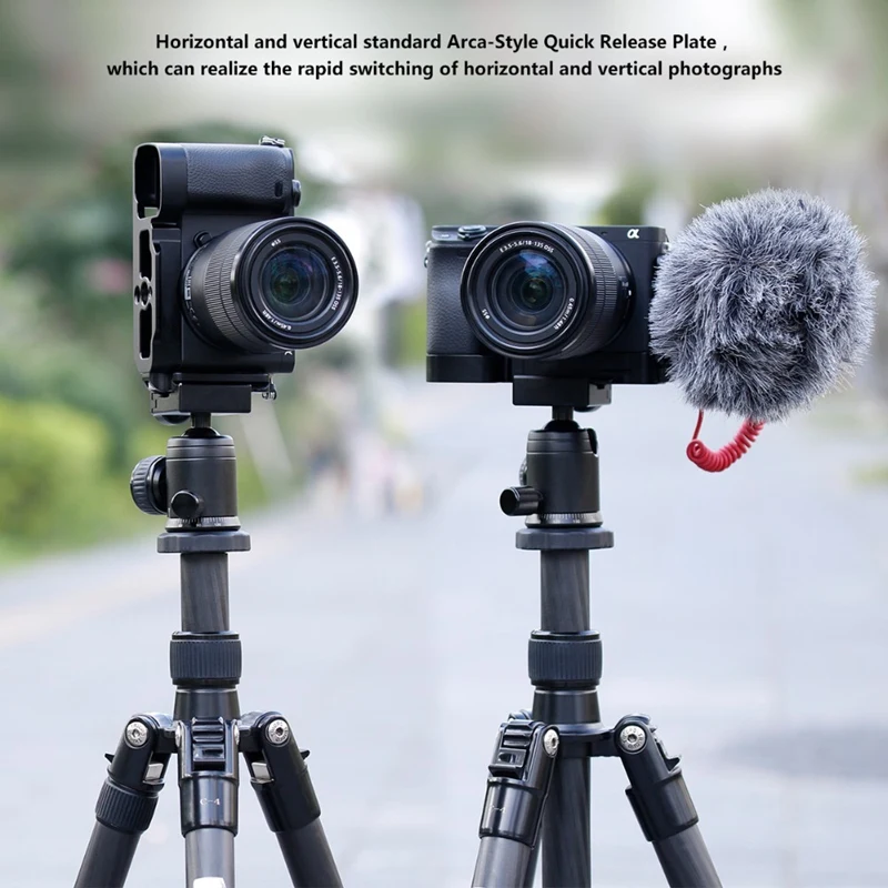 R006 для Sony A6400 Vlog Quick Release L Plate вертикальный кронштейн держатель рукоятка с холодным