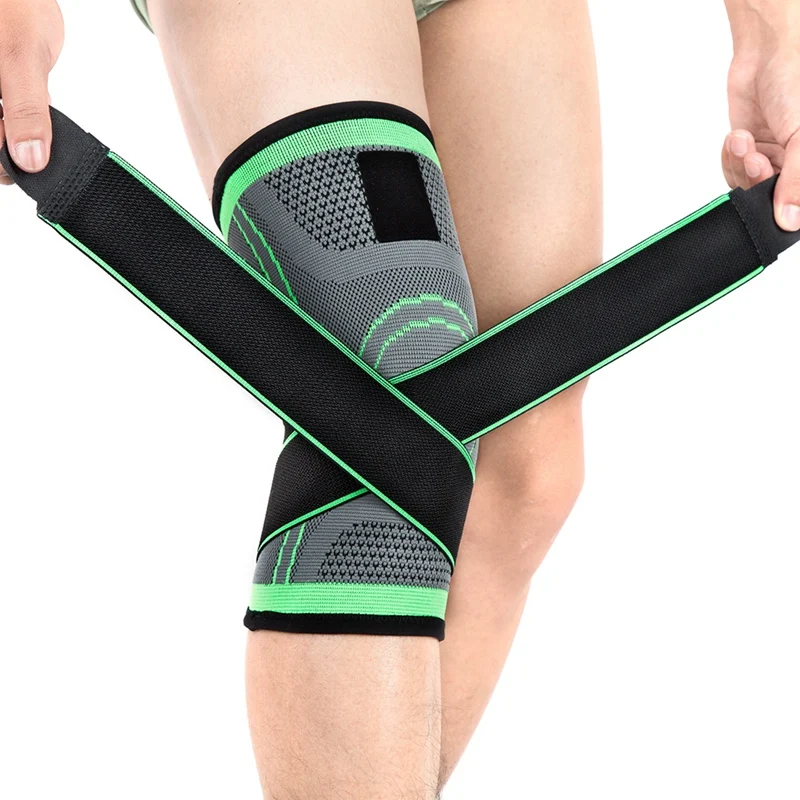

1pc Knee Pad Sleeve Knitted Elastic Adjustable Strap Compression Leg Warmer Protector Knee Support Gym rodillera deportiva