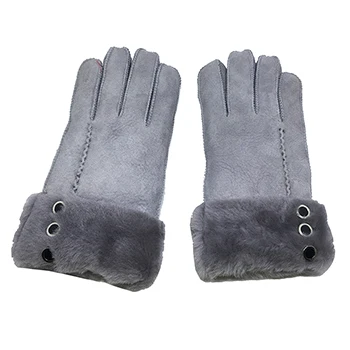 New Light Grey G29 Женские перчатки, зимние теплые, новые, шерсть, натуральная кожа, овчина, перчатки, твердые, настоящая овчина, мех, варежки, элегантные, теплые, женские перчатки, G29 - Цвет: New Light Grey G29