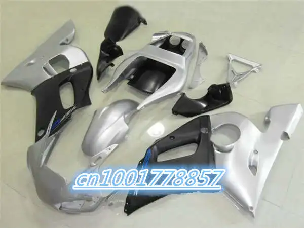 

High quality ABS plastic fairings for YZR R6 98 99 00 01 02 silver black fairing kit YZF R6 1998-2002