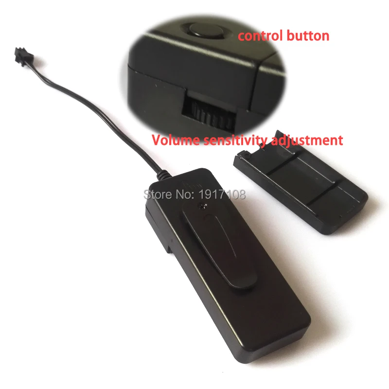 DC3V Sound activated EL wire inverter powered by 2AA battery used for driving 1-8m or strip For Party Decoration | Дом и сад