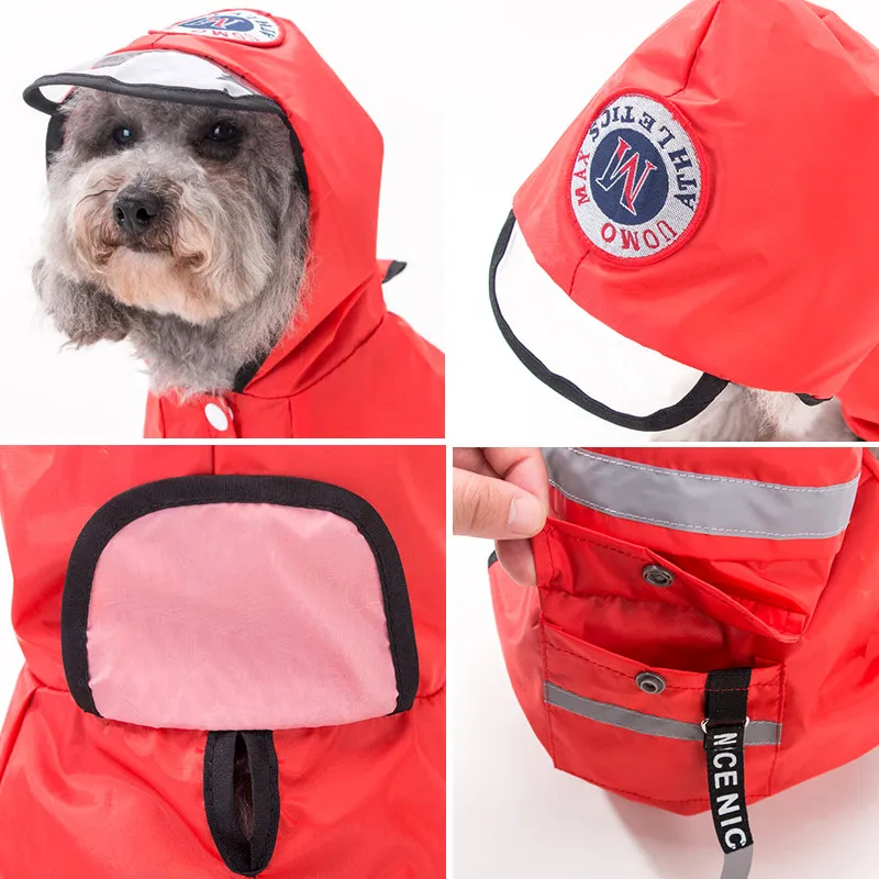 DOGGYZSTYLE светоотражающий плащ и шляпа для собак пластиковый дождевик с карманом