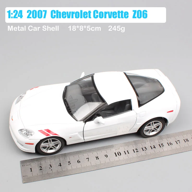 1/24 весы мини Chevrolet Corvette Z06 Stingray купе спортивные автомобили 2007 литые и модели