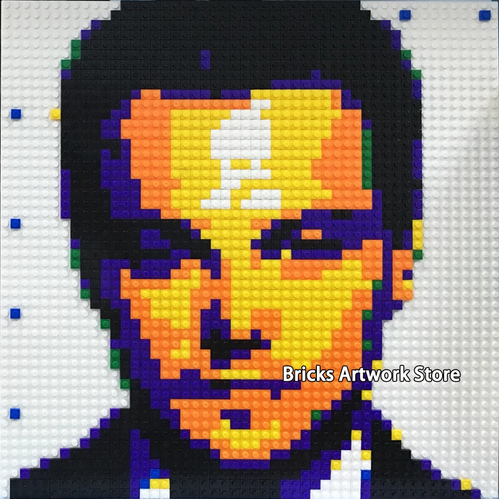 50*50 шпильки Пиксельная мозаичная картина MOC Набор DIY персональная голова портрет значок суперзвезда леonardo строительные блоки Подарки 40*40 см