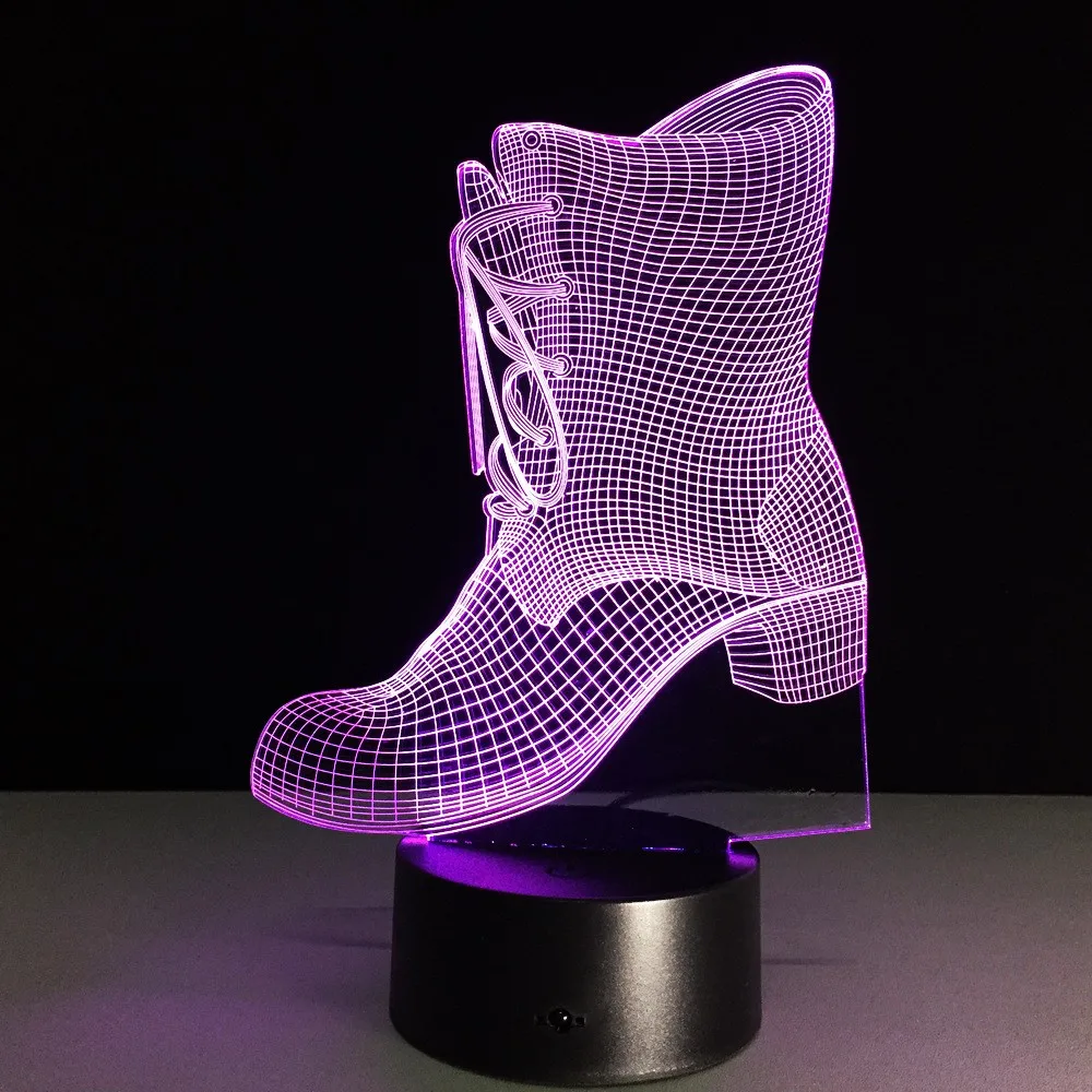 3D обувь Led Lampara Lava спальня домашний декор настольная лампа настроение 7 цветов