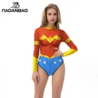 2021 Плавание одежда Для женщин одежда с длинным рукавом Плавание костюм с принтом летние Одна деталь Плавание костюм пляжная одежда Maillot De Bain