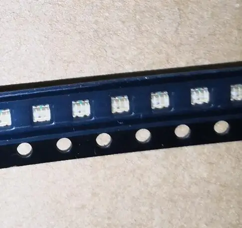 100 шт SMD лампы бусины 0603 красный зеленый двойной цвет led 1615 1616*2 (оранжевый синий
