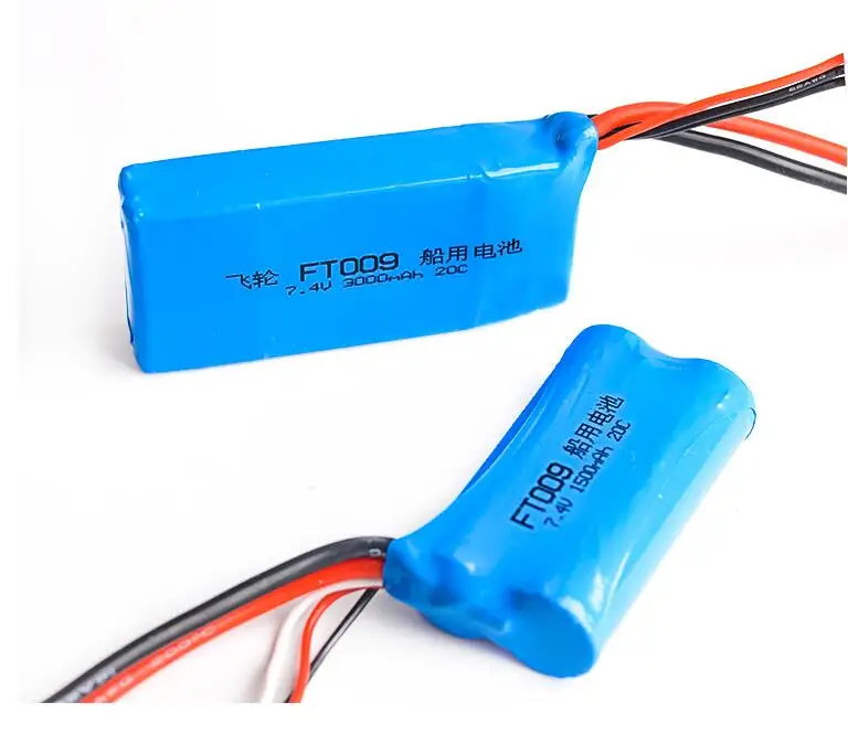 1 шт. 7 4 в 1500 мА/ч 3000 RC Lipo аккумулятор для FT009 батарейка лодки с дистанционным