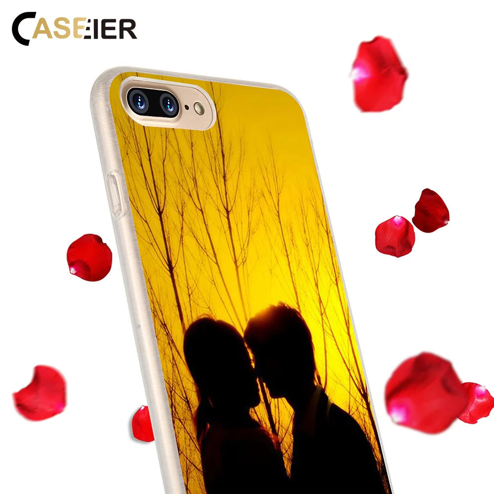 CASEIER заказной чехол для iPhone 6 6s 7 8 Мягкий ТПУ силиконовый X Plus 5 5S SE роскошный DIY