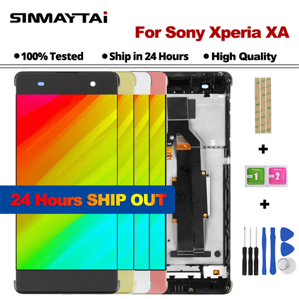 Оригинальный ЖК дисплей 5 0 дюйма для SONY Xperia XA сенсорный экран с рамкой F3111 F3112 F3116