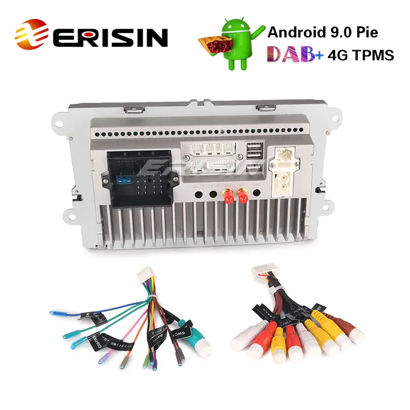 Erisin ES7918V 9" Android9.0 Car Stereo DAB+ OPS GPS 4G TPMS For VW Passat Golf Touran Eos Jetta