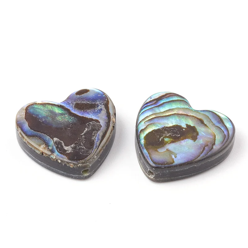 Heart 10 шт Абалон Shell/Paua красочные бусины в виде ракушки сердце/капля форма оболочки бисера для изготовления ювелирных изделий Аксессуары DIY украшения F60 - Цвет: Heart