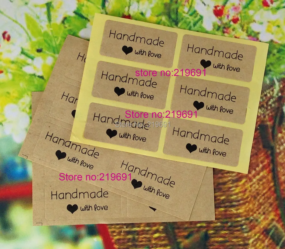 Самоклеящиеся Стикеры из крафт бумаги Thank You love 120 шт./лот|label sticker printing|label sealstickers