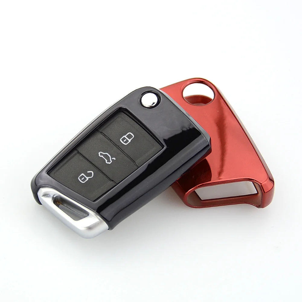 OkeyTech мягкий ТПУ флип чехол для ключей VW Фольксваген TIGUAN L Golf 4 5 7 GTE Skoda seat Octavia
