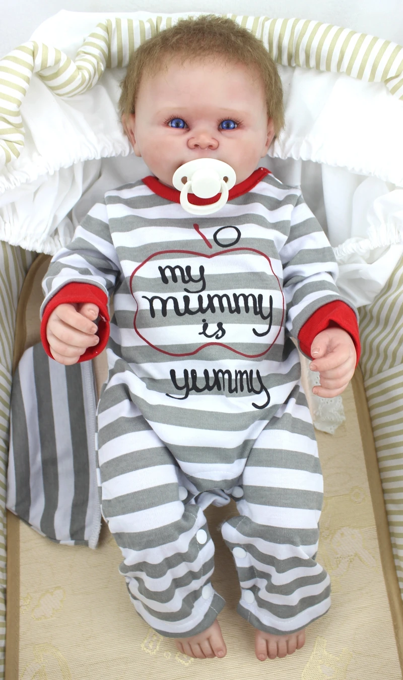 Полноразмерная силиконовая кукла реборн 55 см игрушки реалистичный игровой домик