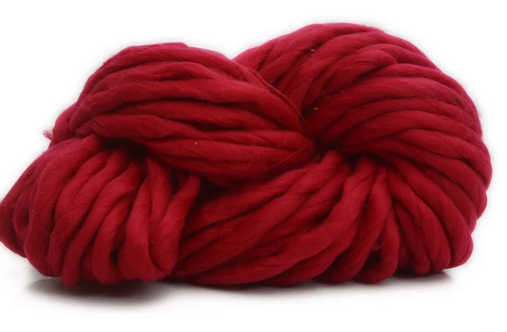 10 dark red Mylb 1 шт./250 супер толщина вискозной массивной пряжи ровинг пряжа для прядения ручного вязания пряжа зимняя теплая - Цвет: 10 dark red