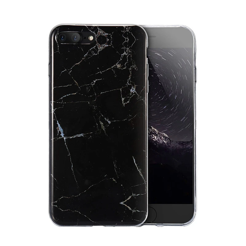 Роскошный мраморный узор i 8 чехол для телефона чехол для iphone 8 Plus для iPhone8 Plus Черные Аксессуары для телефона чехол X 7 Plus 6 6 S 5 S SE - Цвет: 7