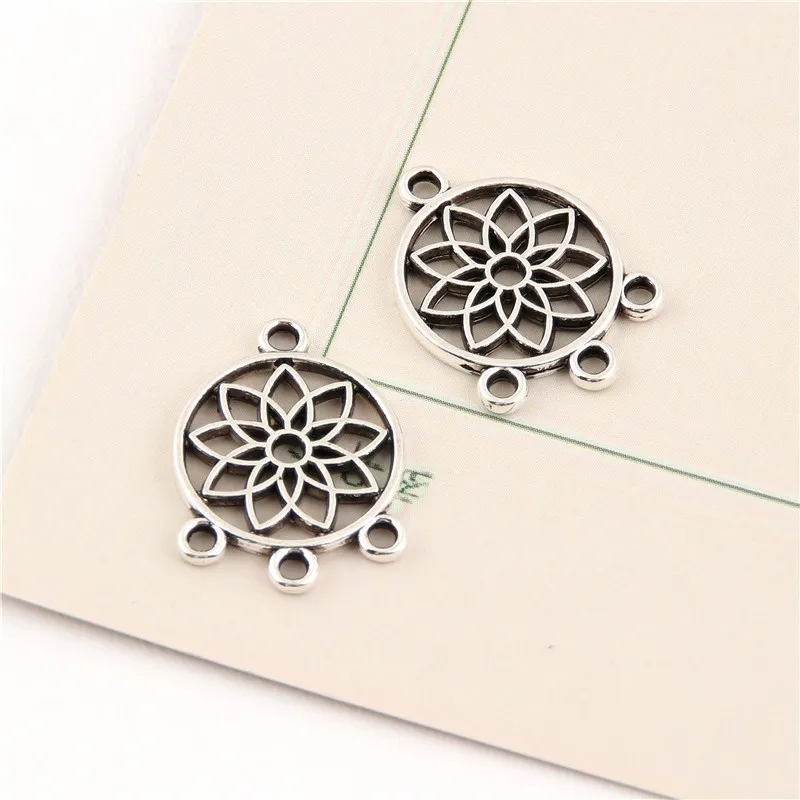 

30Pcs Silver Color Dreamcatcher Chams Dream Catcher Pendant Necklaces Earrings Jewelry Making Accessories 16X11mm A3110