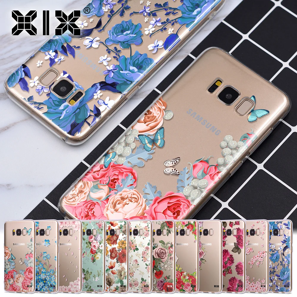 Мягкий чехол из ТПУ для Samsung Galaxy S8 с цветами S9 S7 Edge S10e S10 Plus J3 J5 J7 2016 2017|cover for samsung