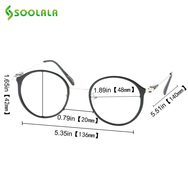 Оправа для очков чтения SOOLALA мужчин и женщин аксессуар в круглой оправе TR90|eye glasses
