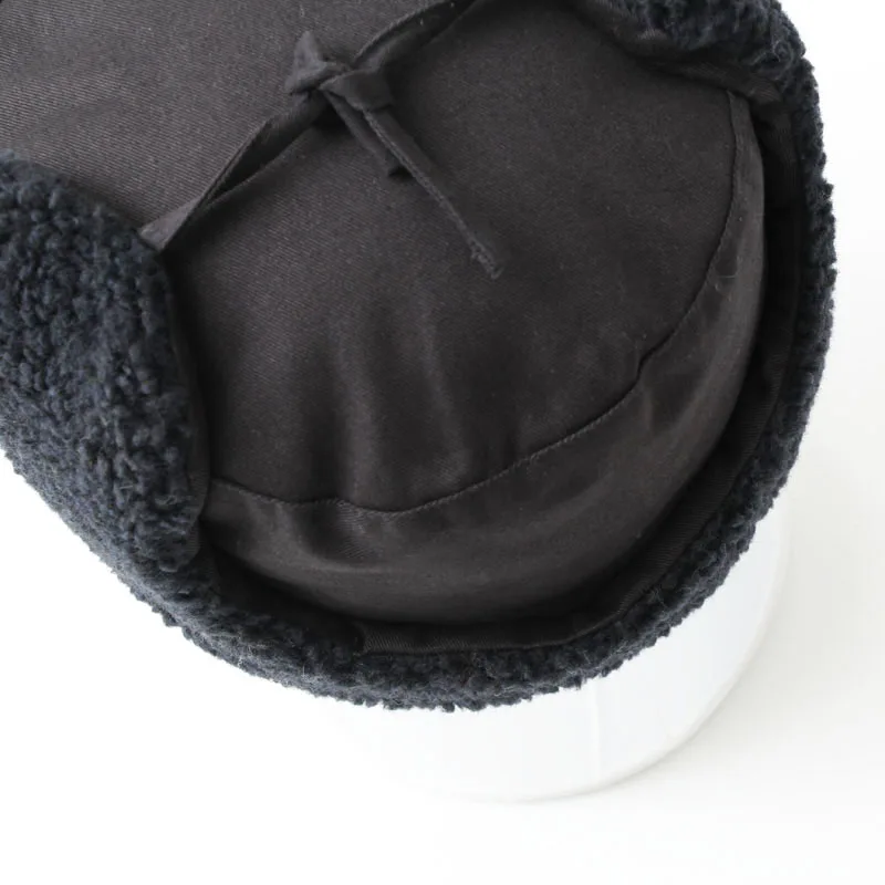 Free shipping High Quality Casual Bomber Hat Man Flats caps earflap filling cotton polyester sherpa warm autumn & winter classic
