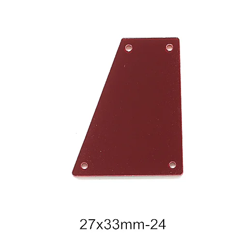 P24-27x33mm Распродажа! 50 шт. хрустальные зеркальные пришивные стразы, акриловые зеркальные пришивные стразы темно-Красного цвета для шитья одежды B3603 - Цвет: P24-27x33mm