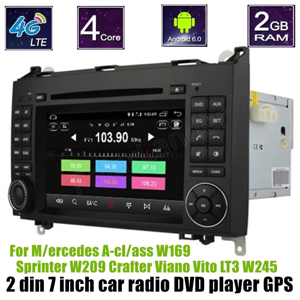 Автомобильный DVD-плеер A-cl/ass W169 S/принтер W209 Crafter Viano Vito LT3 W245 GPS-навигация радио AM FM RDS