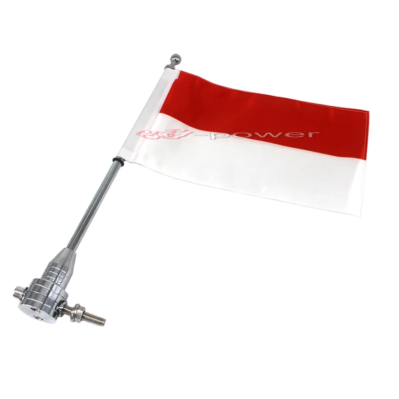 

For Harley Touring Road King Glide&flht Chrome Motocycle CNC Aluminum Rear Side Mount Luggage Rack Vertical Flag Pole Indonesia