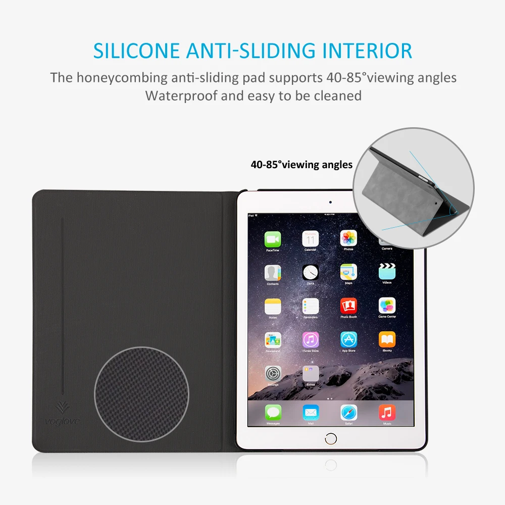 Voglove Suede PU Cover for iPad 2018 9.7 Shockproof Smart Case With Wake/Sleep Waterproof A1822 mini 4 7.9'' | Компьютеры и