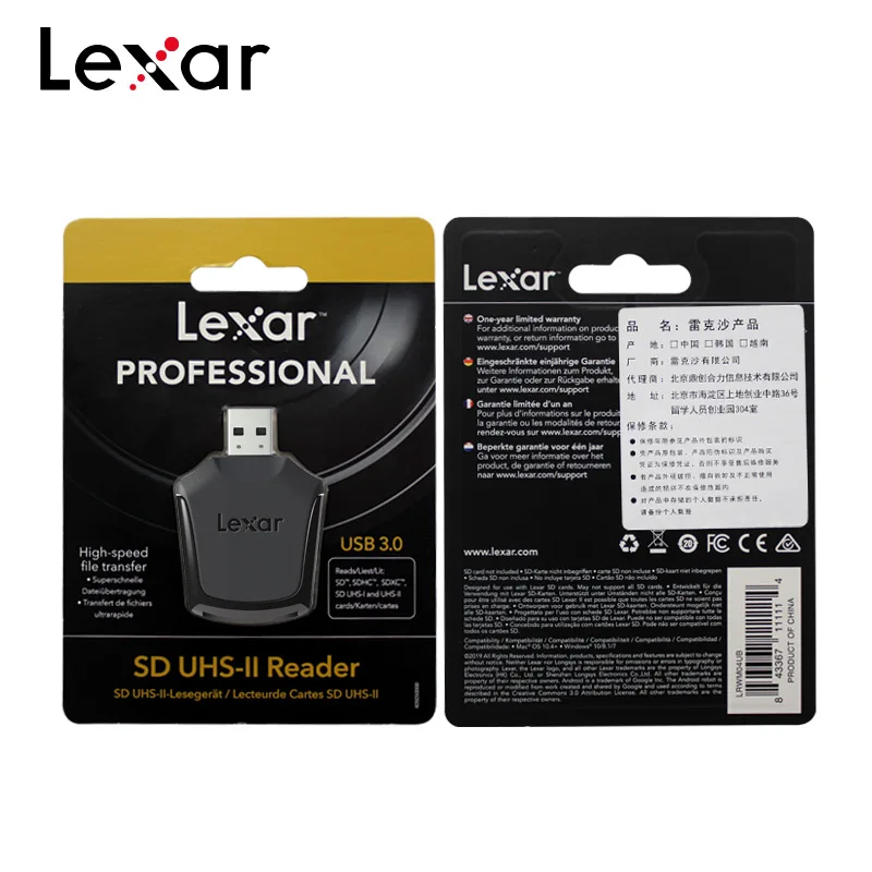 Лидер продаж 2020 профессиональный считыватель карт Lexar USB 3 0 SDHC SDXC стандартный