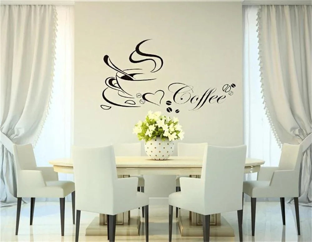 Wall Art настенная наклейка кофе гостиная магазин украшения модные шикарные дизайн