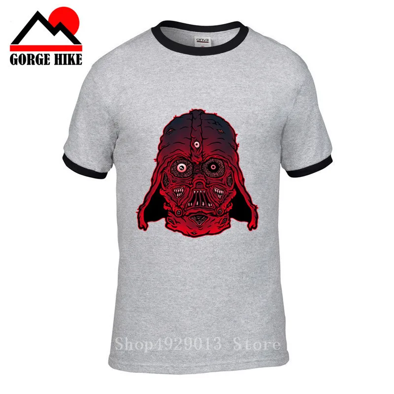 Мужские дизайнерские Забавные футболки Freak Darth Vader с принтом монстра короткими