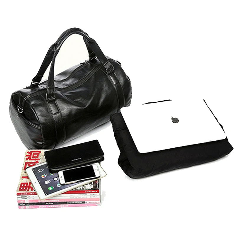 A ++ Качественная мужская классическая мягкая кожаная сумка для фитнеса