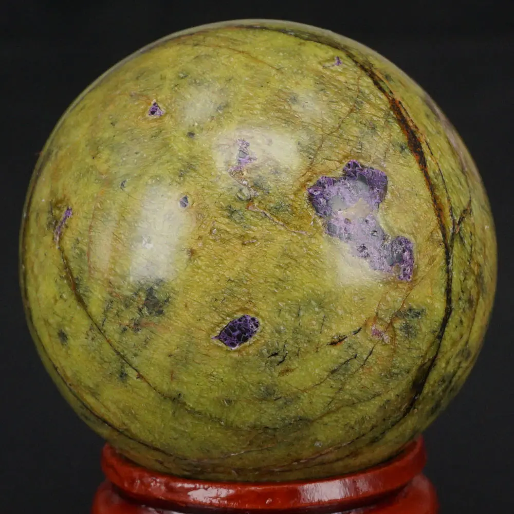 Натуральный камень 39 мм Змеиный &amp stitchtite Sphere шар чакра Кристалл Рейки Исцеление