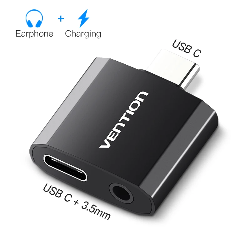 Vention usb type C до 3,5 мм AUX аудио USB3.1 для наушников адаптер для Xiaomi 6 Note MIX HUAWEI P20 Pro type c 3,5 динамик - Цвет: CFK