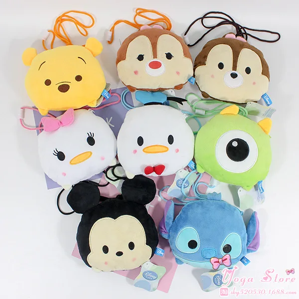 Disney Популярные мультфильм кукла crossbody Кошелек Микки и Минни белка Брат Большой средства ухода для век Дональд Дак стежка детские плюшевые игрушки