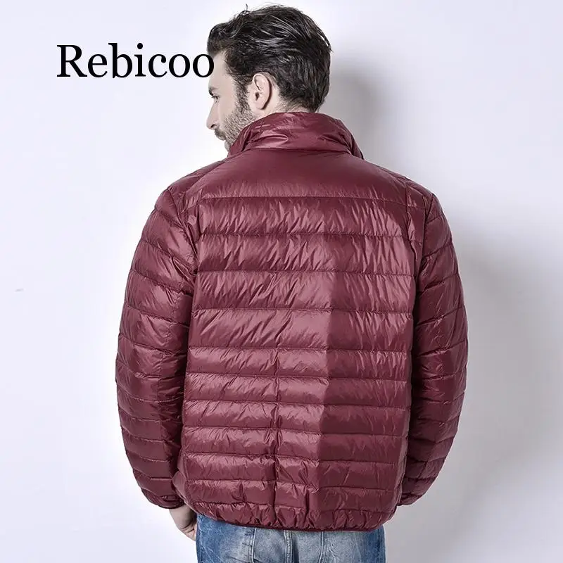 Мужской пуховик с гусиными перьями повседневная короткая куртка большие размеры