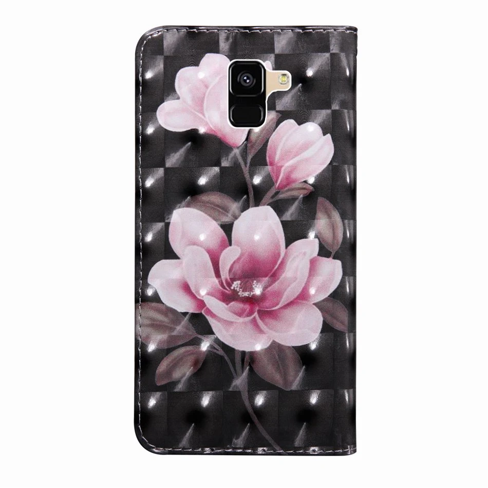 Чехол с отделением для карт кожаный чехол-книжка Samsung J2 Pro J3 J4 J5 2016 J6 J7 2017 A5 A6 A6s A7 A8