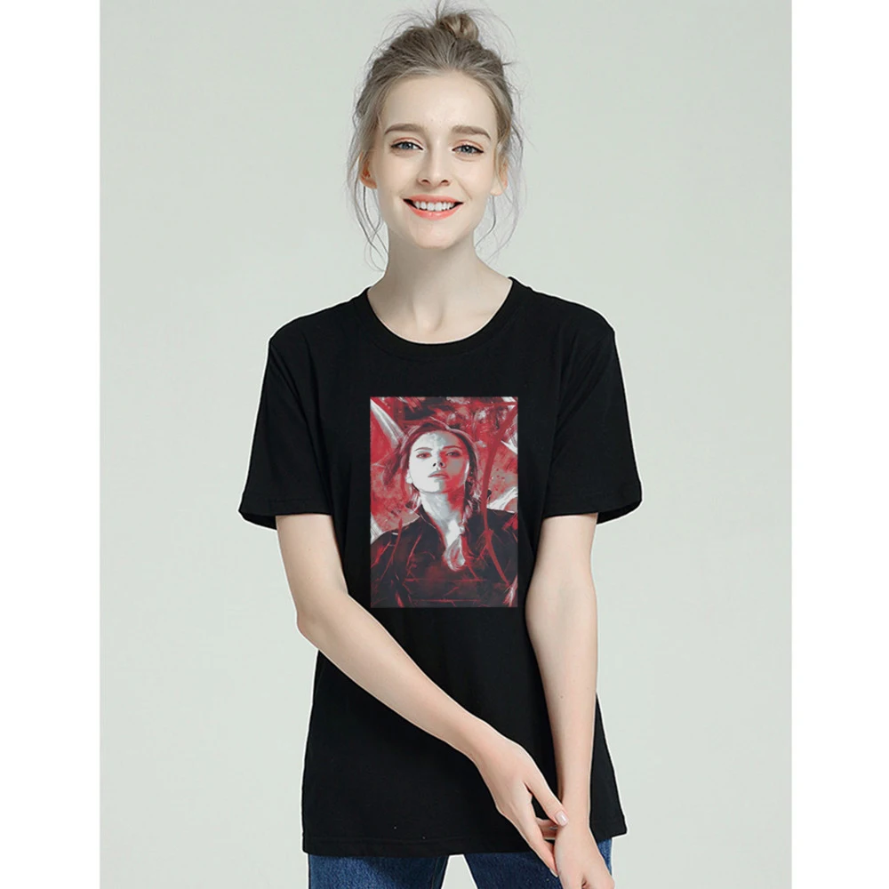 Черная футболка для вдов женская одежда 2019 топы эстетическая Harajuku Kawaii Gothic Tumblr