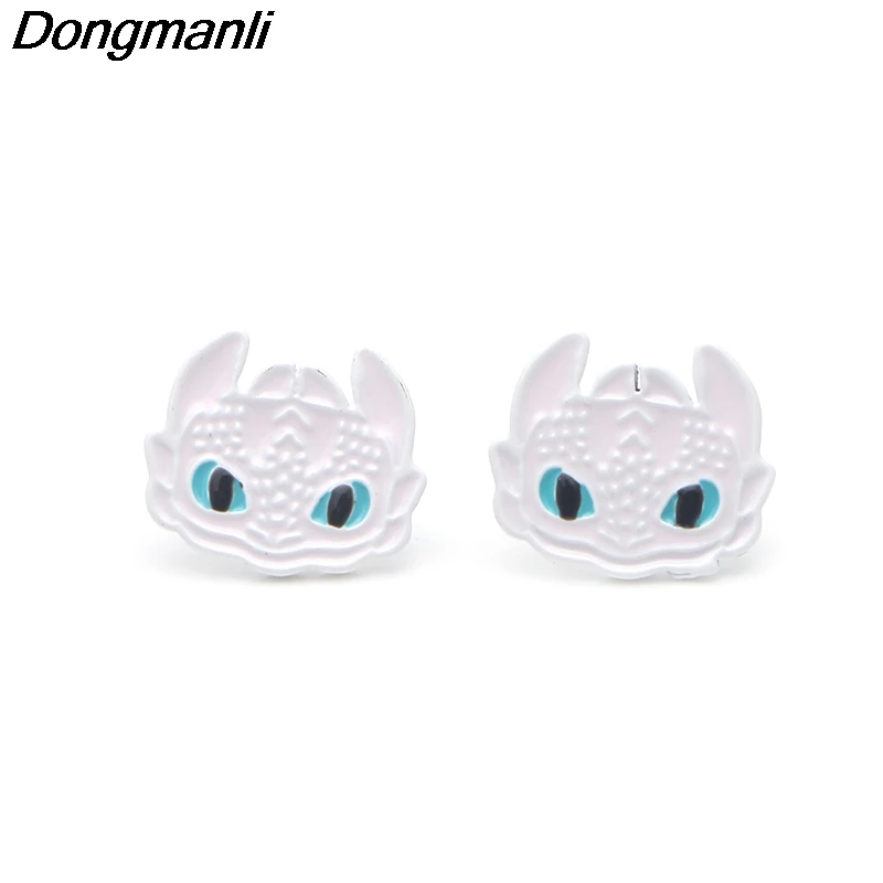 P3660 Dongmanli, Как приручить дракона, серьги-гвоздики для женщин, эмаль, нержавеющая сталь, пирсинг, ювелирные изделия из Кореи для девушек