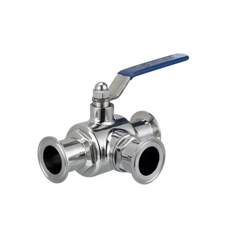 1 &quot25 мм 304 Нержавеющая сталь санитарный 3-ходовой Т-порт шаровой клапан 5&quot