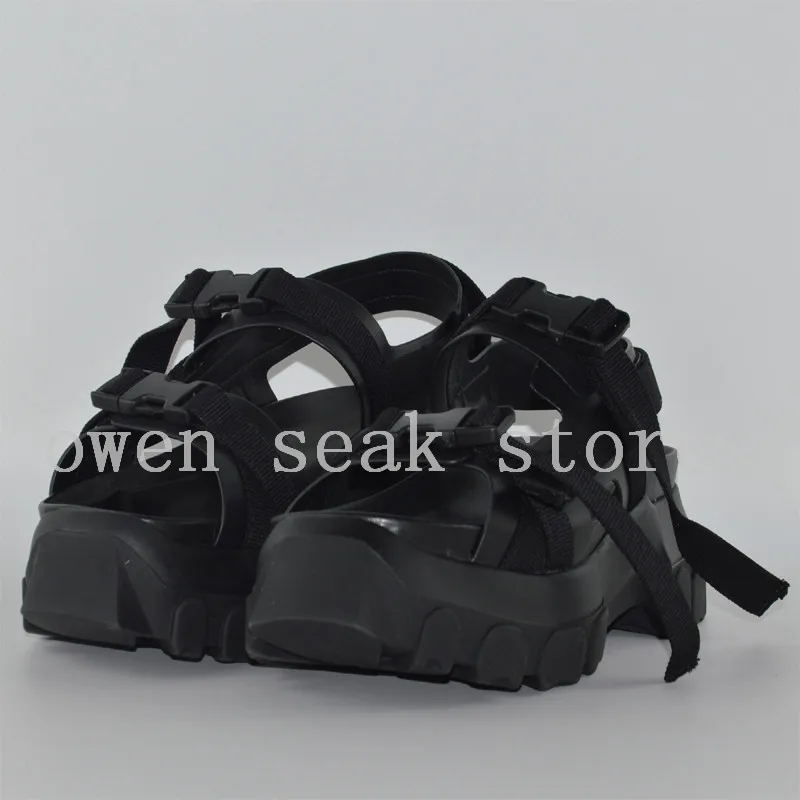 Owen Seak Women Sandals Black Casual Rome Shoes Gladiator Height Increasing  Mules Clogs Slippers Slides Summer Women Sandals