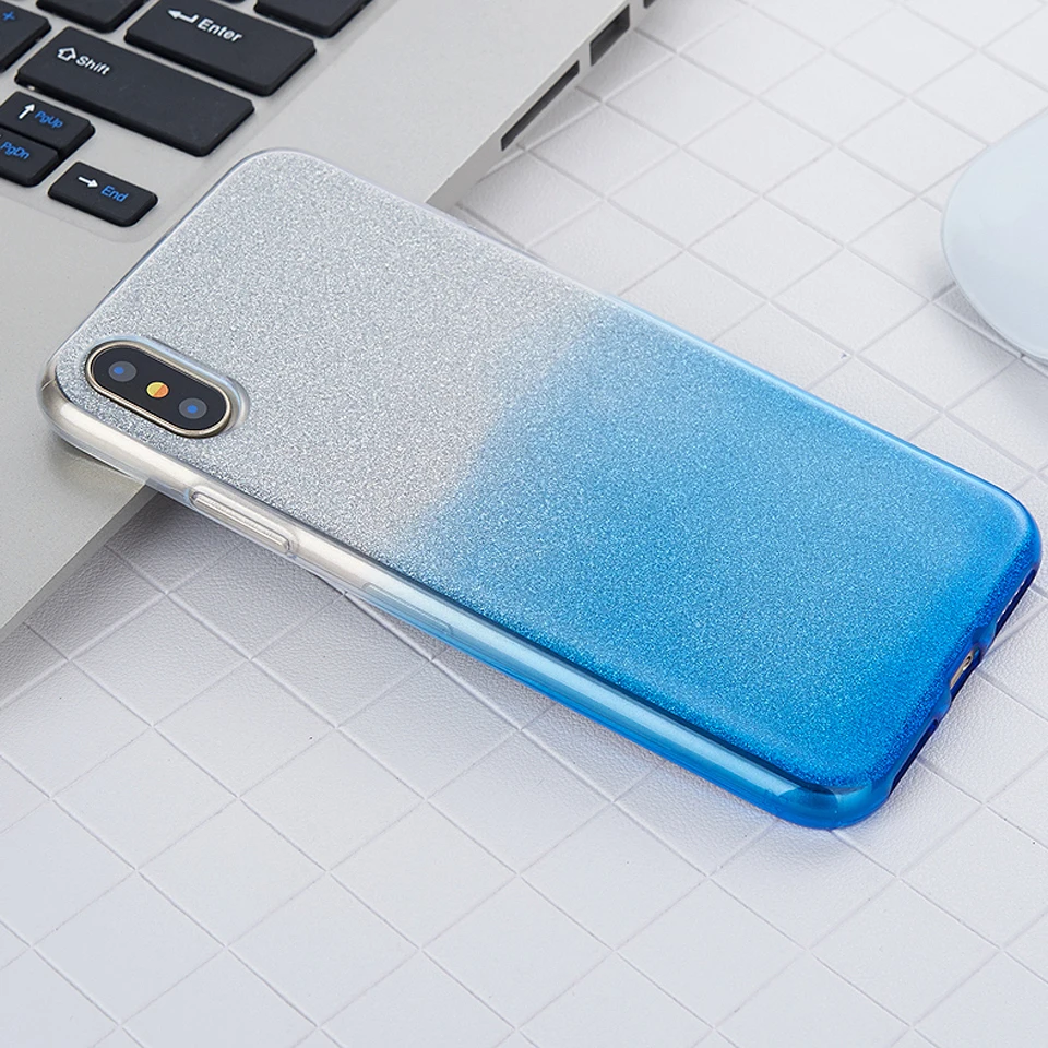 Блестящий 2 в 1 Радужный ТПУ чехол для iphone X 6 6s 7 8 Plus LG G5 G6 G7 V10 V20 V30 K8 K10 2017 Q6 Q8