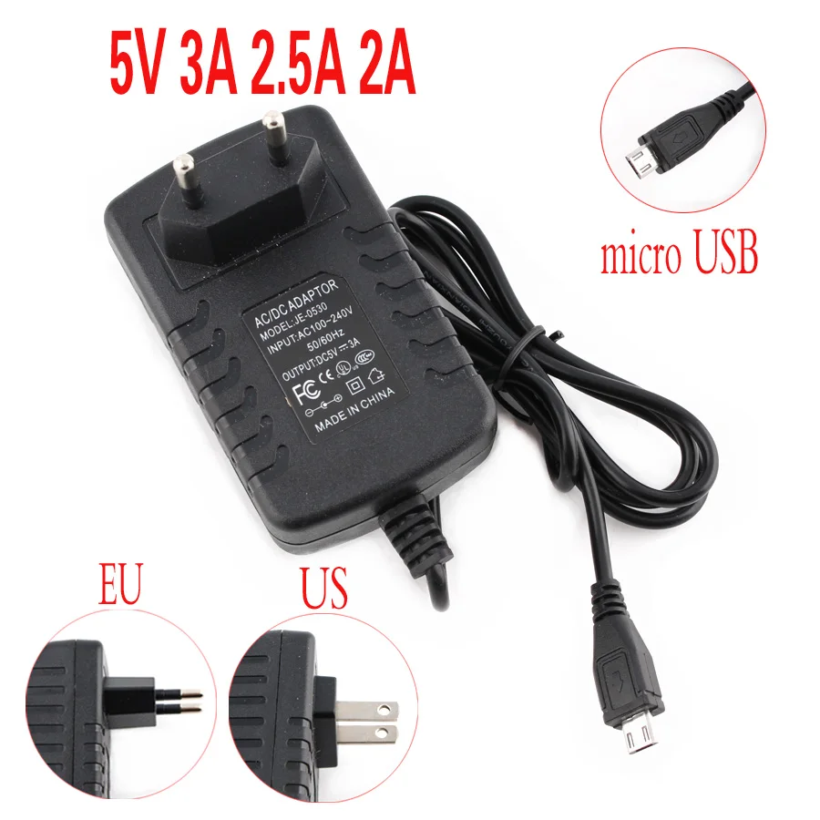 Адаптер для зарядного устройства Micro USB 5 В 3 А 2 100 240 в|Адаптеры AC/DC| |