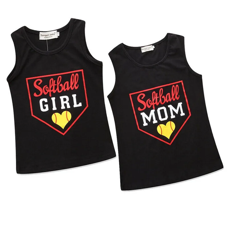 Sexy Women Girls Tight Slim Sleeveless Tank Vest Fitness Halter Blouse Crop Top Mother Daughter Matching Clothes Sleevelss | Мать и