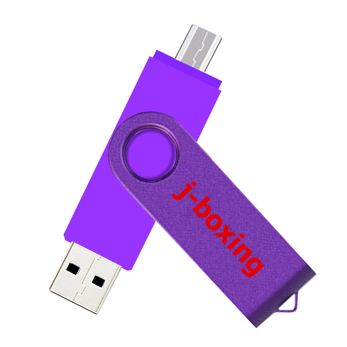 USB флеш накопитель OTG фиолетовый высокоскоростной объемом 64 ГБ 32 16 8 для